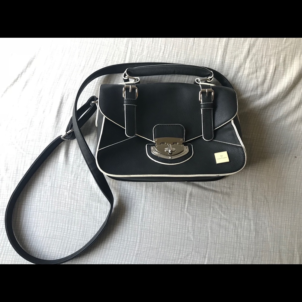 black naf naf shoulder bag from chic french brand